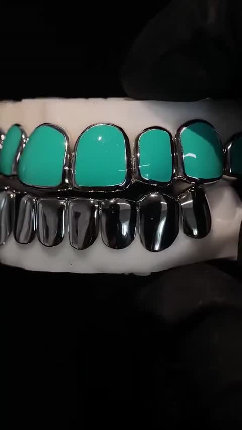 Finished turquoise and black set, mixed stones
