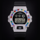 Iced moissanite cover for Casio G-Shock DW-6900, design CMW0009